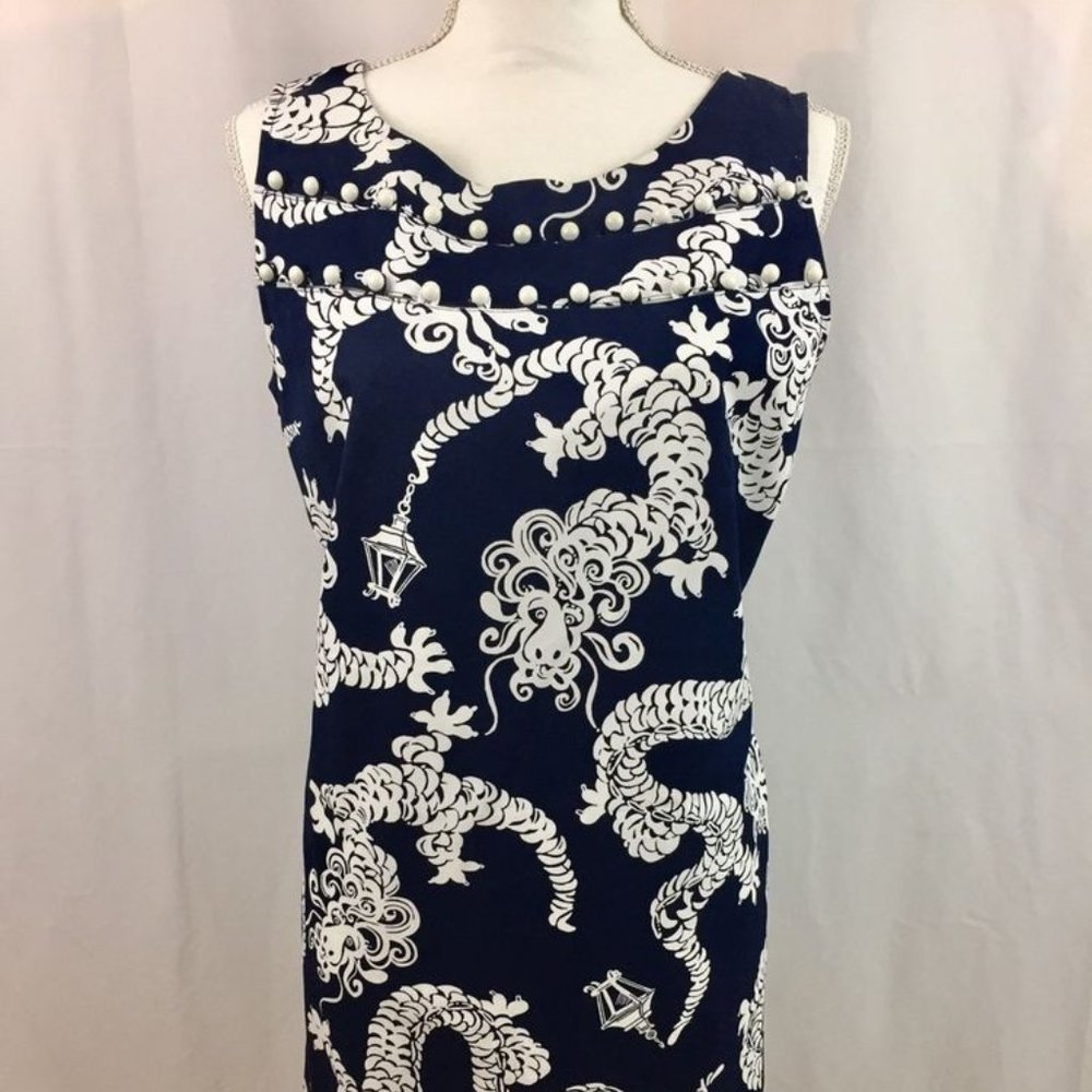 Lilly Pulitzer Lindy Dress Shift Chinese Dragon